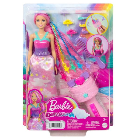 Barbie księżniczka z zaplataczem do włosów HNJ06 HNJ06