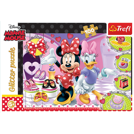 PUZZLE 100 Glitter Minnie i błyskotki 14820 14820