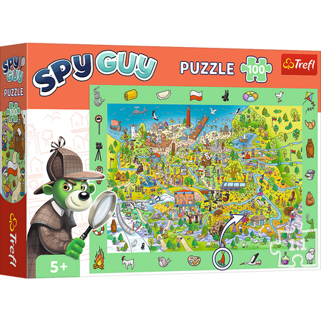 Puzzle 100 elementów Obserwacyjne Spy Guy - Polska  15596