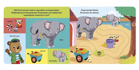 Miś Pracuś Przesuń paluszkiem W zoo  84975