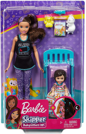 Barbie Skipper Opiekunka Zestaw Czas na Sen dla Dzieci GHV88