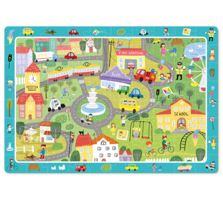 Puzzle obserwacyjne 80 elementów Życie w mieście DOB0135