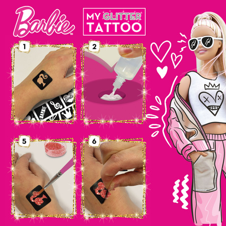 Lisciani Barbie brokatowe tatuaże 100958