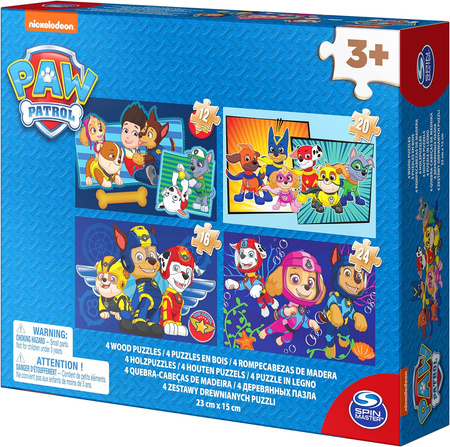Psi Patrol Puzzle drewniane 4w1  6040049