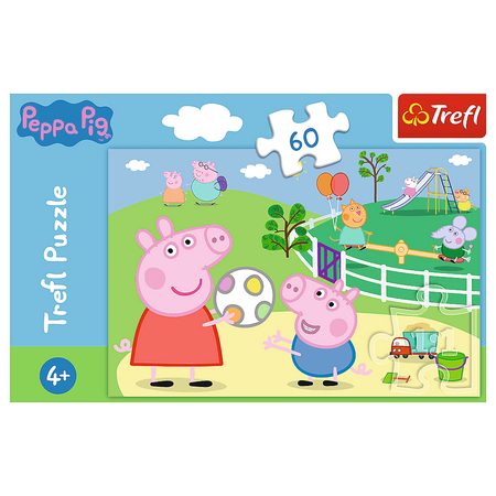 PUZZLE 60 Zabawy w gronie przyjaciół Świnka Peppa 17356 17356