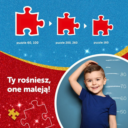 Puzzle 100 Glitter Brokatowe Trefliki  14833