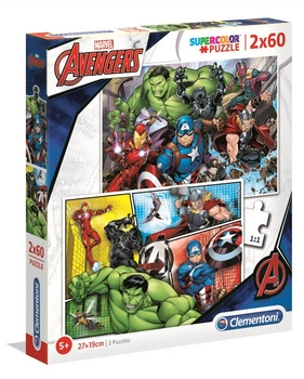 Puzzle 2x60 Super Kolor The Avengers  21605