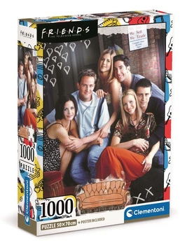 Clementoni puzzle 1000 elementów Compact - Friends 39711