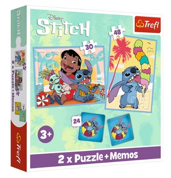 Puzzle + memos Wesoły dzień Lilo i Stitch 2w1 93585