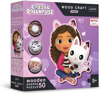 Puzzle 50 Drewniane Junior Gabby i jej Kotek  20202