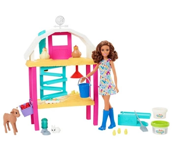 Barbie Farma radosnych kurek zestaw + lalka HGY88