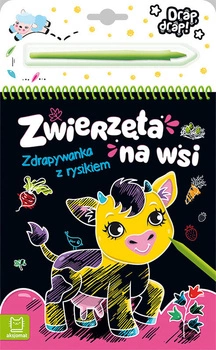 Zwierzęta na wsi. Zdrapywanka z rysikiem 3485