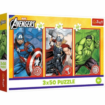 TREFL PUZZLE 3x50 Twój boha./Marvel TheAven. 34891
