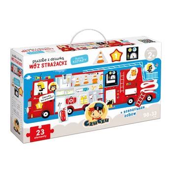 CzuCzu Puzzle z dziurką Wóz strażacki 2+  90401