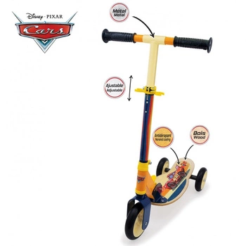 Smoby hulajnoga trójkołowa drewniana Cars 3 750119  750119