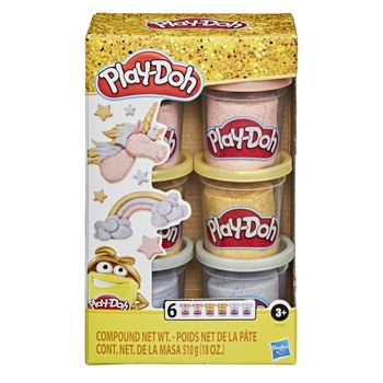 Play-Doh tuby 6-pack z metalicznym efektem E9433 E9433