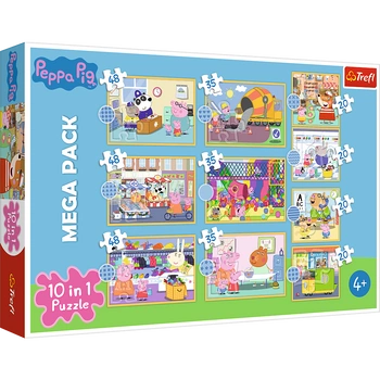 Puzzle 10 w 1 Poznaj Świnkę Peppę 90383