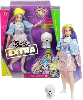 Barbie Extra Moda - lalka i błyszczące akcesoria GVR05