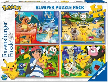 Puzzle 4x100 elementów Pokemon 06929