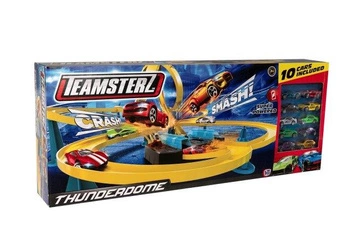 TEAMSTERZ Tor Samochodowy z Podwójną Pętlą i 10 Autkami 1416444