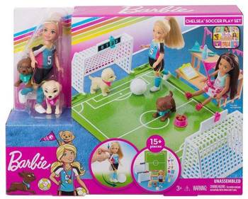 Barbie Chelsea + boisko do piłki nożnej GHK37 GHK37