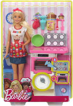 Barbie Domowe wypieki zestaw + lalka FHP57