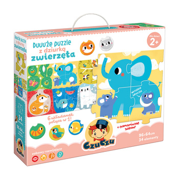 CZUCZU Duuuże puzzle z dziurką Zwierzęta dla dzieci 91545