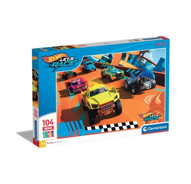 Clementoni  puzzle 104 maxi Super Kolor Hot Wheels