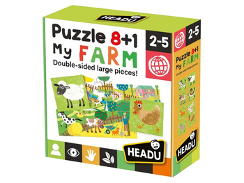 HEADU Puzzle farma 8 + 1 wiek 2-5