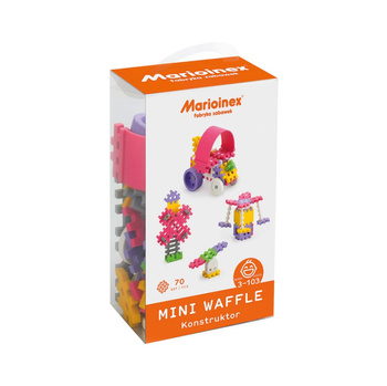 Klocki wafle mini 70 elementów konstruktor różowy 902813