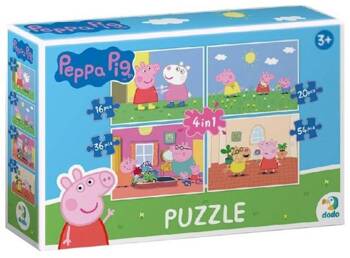 MAKSIK Puzzle 4w1 Peppa Pig DOB4942 04942 - Zabawki Edukacyjne dla Dzieci