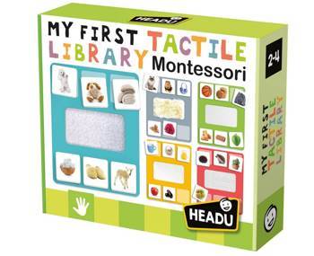 My first tactile library Montessori Dopasuj przedmioty