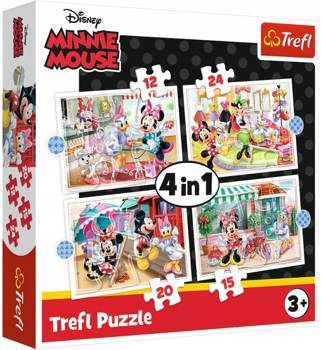 PUZZLE 4w1 Minnie z przyjaciółmi / Disney 34355