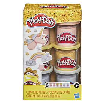 Play-Doh tuby 6-pack z metalicznym efektem E9433