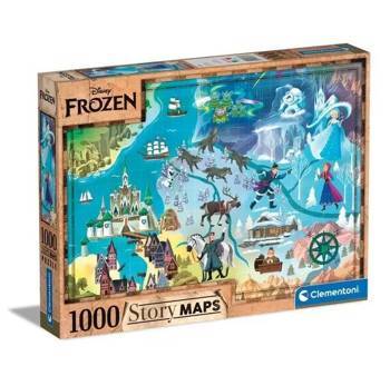 Puzzle 1000 Compact Disney Maps Frozen