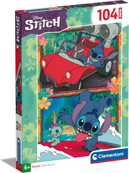 Puzzle 104 SuperKolor Disney Stitch Clementoni 27571