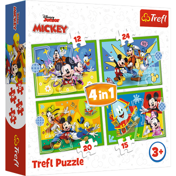 Puzzle 4w1 Disney - wśród przyjaciół 34616