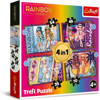 Puzzle 4w1 Modne laleczki Rainbow High  34614