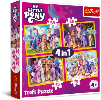 Puzzle 4w1 Poznaj kucyki Pony - My little Pony 34624