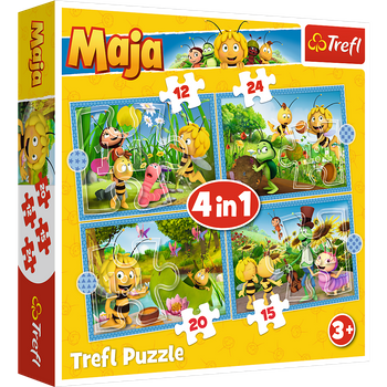 Puzzle 4w1 Przygody Pszczółki Mai  34356