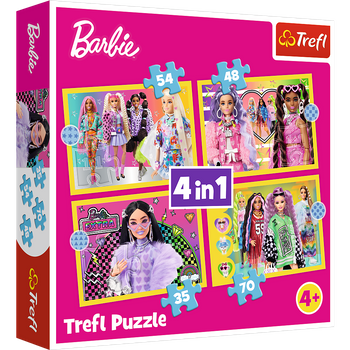 Puzzle 4w1 Wesoły świat Barbie 34626