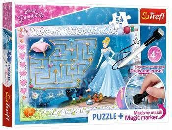 Puzzle 54 Magiczny mazak Kopciuszek 75112