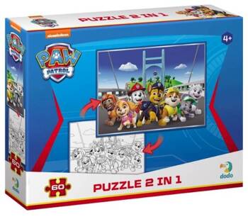 Puzzle 60 elementów 2w1 Paw Patrol DOB5543