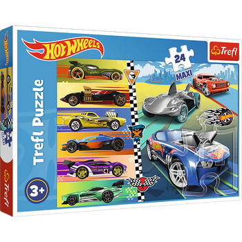 Puzzle Maxi 24 elementy Szybkie Hot Wheels 14362