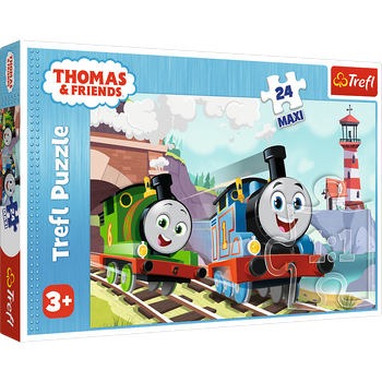 Puzzle Maxi 24 elementy Tomek i Percy na torach 14354