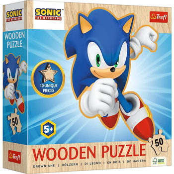 Puzzle drewniane 50 el. Radosny Sonic 20284