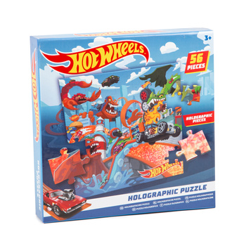 Puzzle holograficzne Hot wheels 56 elementów 60-0039 27338