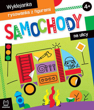 Samochody na ulicy. Wyklejanka, rysowanka z figurami