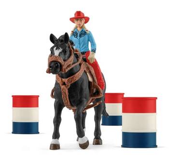 Schleich Kowbojka i wyścig wokół beczek  42576