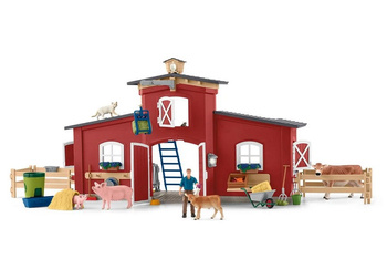 Schleich duża stodoła ze zwierzętami + akcesoria  42606